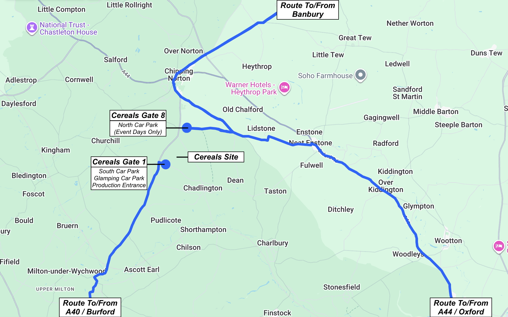 Event Day Routes
